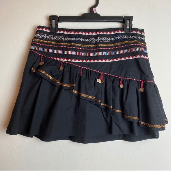 LoveShackFancy Dresses & Skirts - LoveShackFancy Black Beaded Mini Skirt